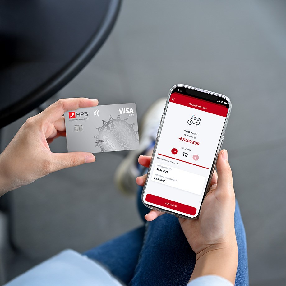 Podijeli na rate HPB Visa debitnom karticom 