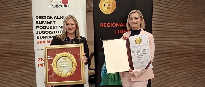 HPB dobitnik Zlatne nagrade i priznanja Regionalni ESG lider