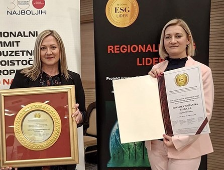 HPB dobitnik Zlatne nagrade i priznanja Regionalni ESG lider