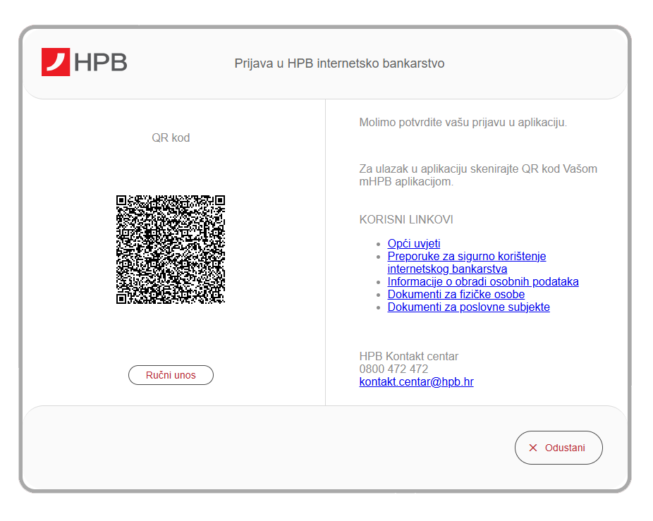 prijava QR kodom